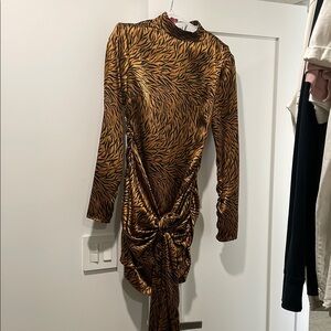 Elegant Tiger Print Dress